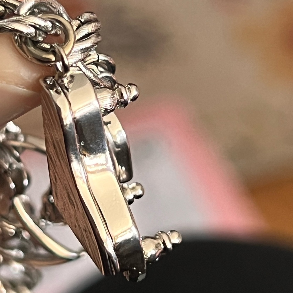 Monet Vintage Silver Charm Bracelet Mechanical Piano and Sterling Silver Charms - Picture 12 of 17